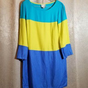 Anthropologie Maeve Colorblock shift dress size 8